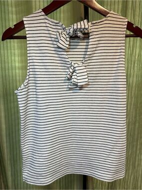 J. Crew Striped Tank Top with Bows